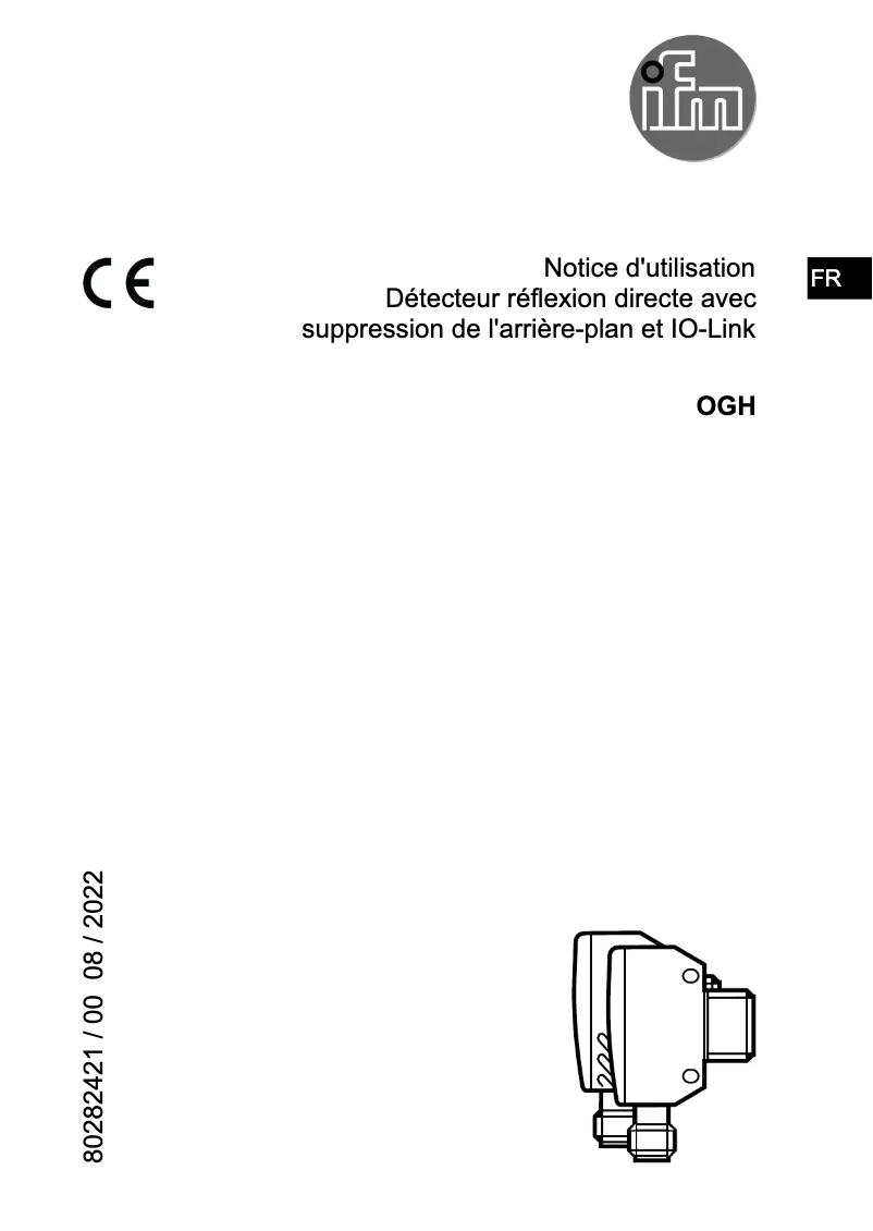 Page n°1 - Manuel utilisateur IFM OGH581