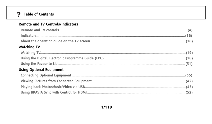 Page 1 de la notice Manuel utilisateur Sony Bravia KDL-37W5840