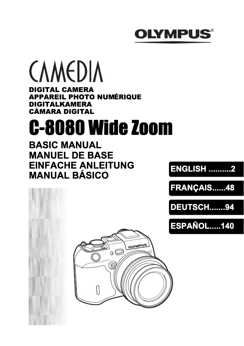 Página 1 del manual Manual de usuario Olympus Camedia C-8080 Wide Zoom