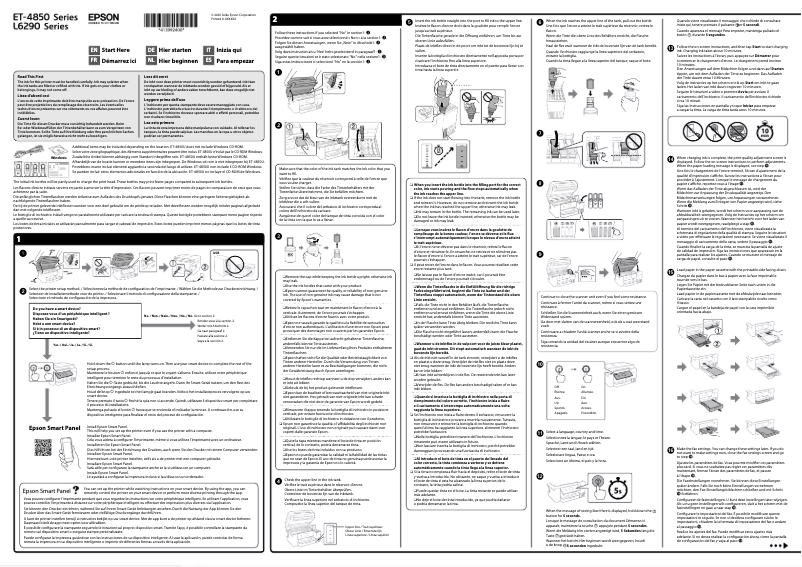 Page n°1 - Guide d'installation Epson EcoTank L6290