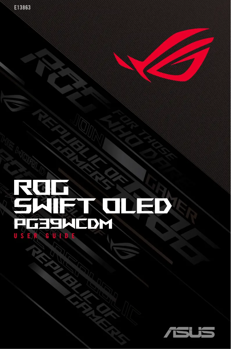 Page n°1 - Manuel utilisateur Asus ROG Swift OLED PG39WCDM