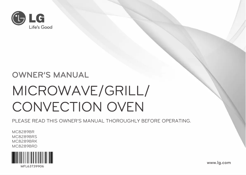 Página 1 del manual Manual de usuario LG MC8289BRD