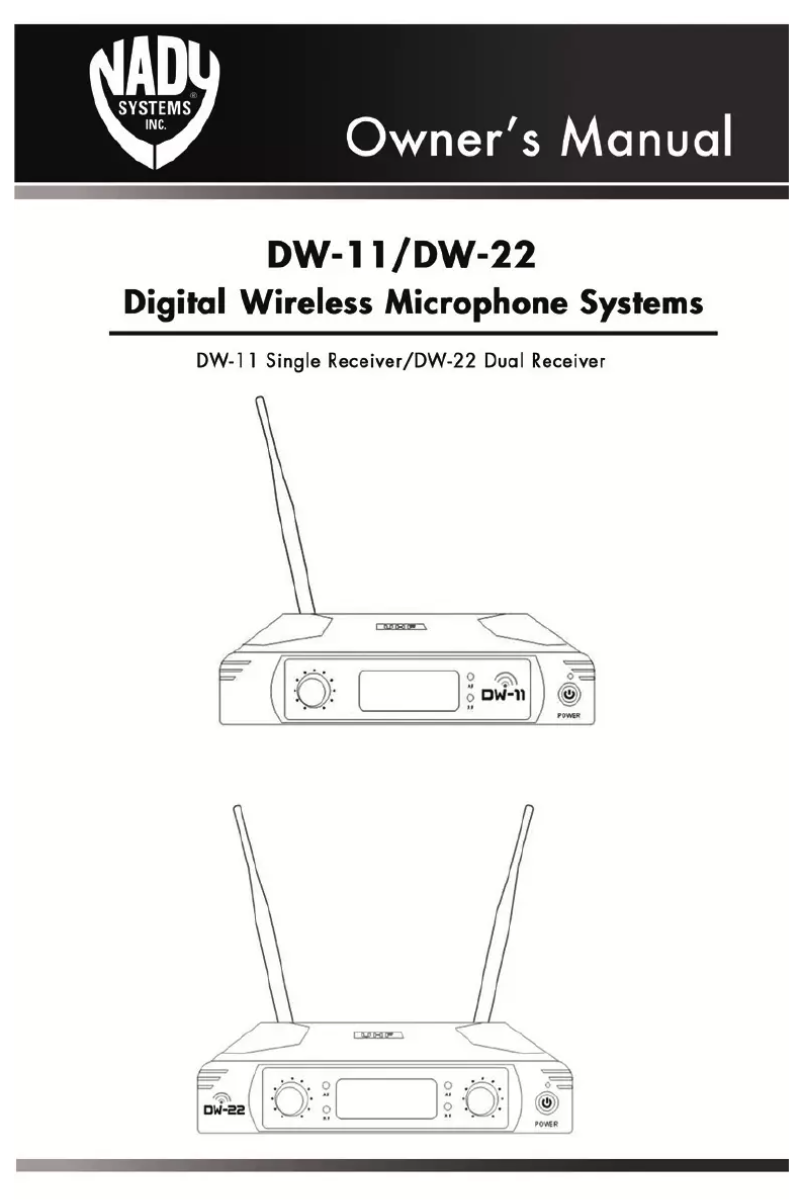 Page 1 de la notice Manuel utilisateur Nady DW-11