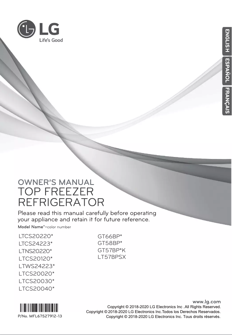 Image de la première page du manuel de l'appareil LTCS24223D
