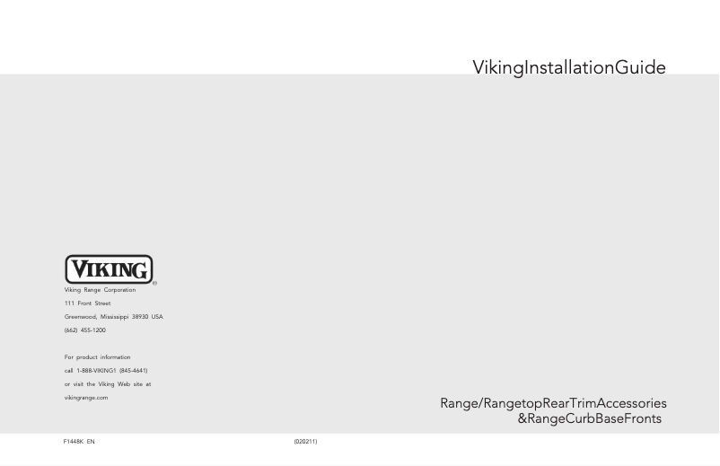Página 1 del manual Instrucciones / montaje Viking VGR5366BRELP