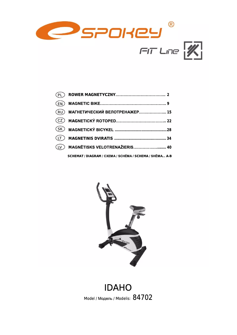 Image de la première page du manuel de l'appareil Idaho