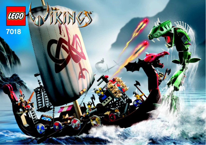 Page 1 de la notice Manuel utilisateur Lego Viking Ship challenges the Midgard Serpe