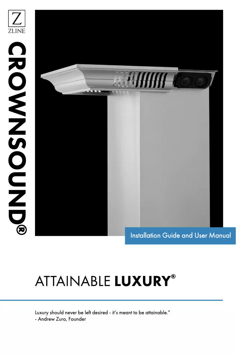 Page 1 de la notice Manuel utilisateur ZLine CrownSound 667CRN-BT