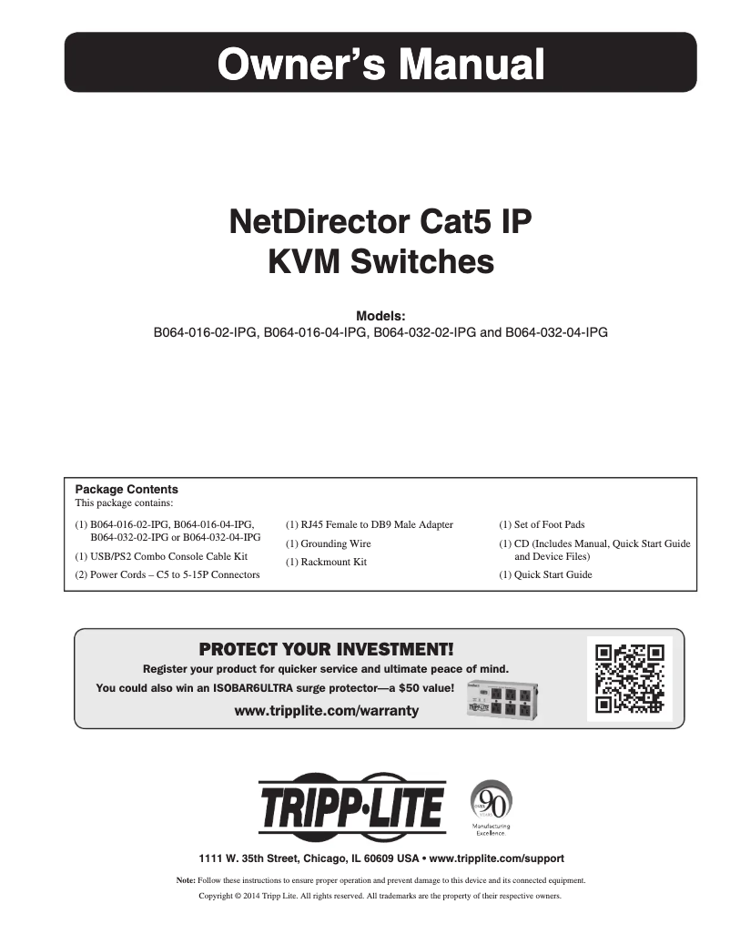 Page n°1 - Manuel utilisateur Tripp Lite NetDirector B064-032-02-IPG