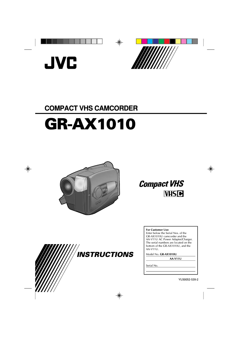 Page n°1 - Manuel utilisateur JVC GR-AX1010