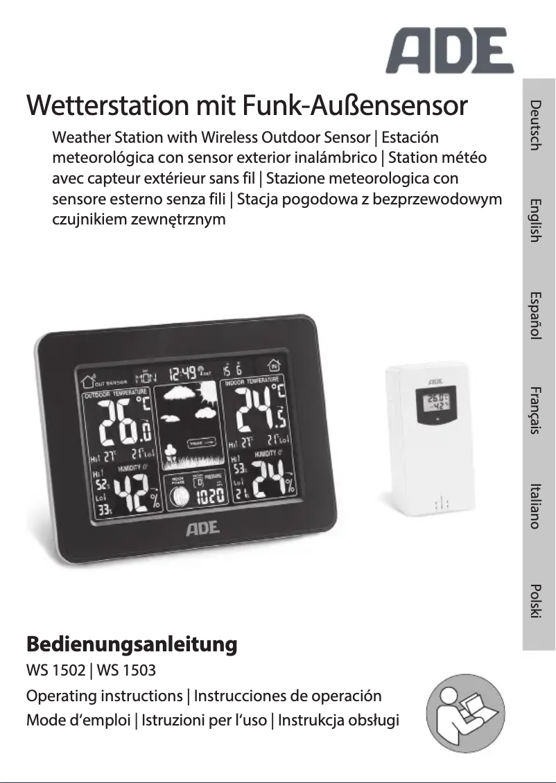 Imagen de la primera página del manual del dispositivo WS 1502
