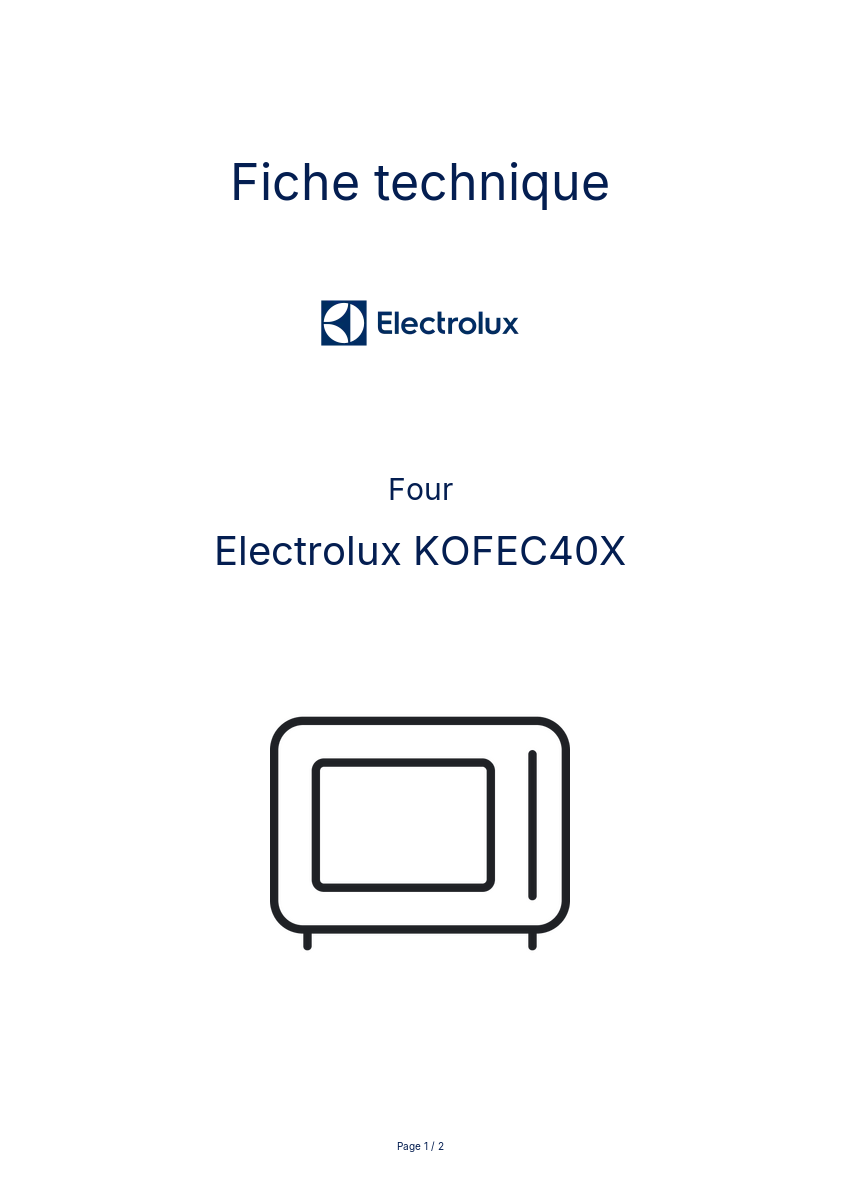 Image de la première page du manuel de l'appareil KOFEC40X