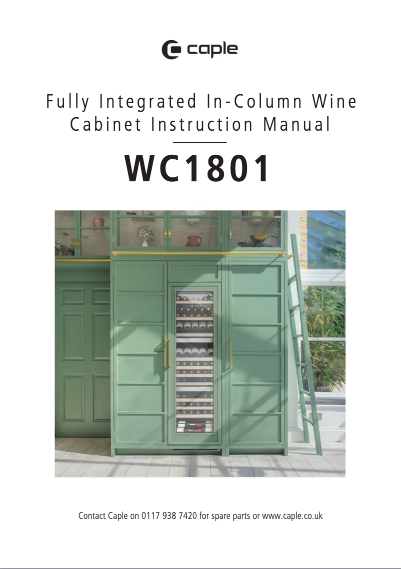Page n°1 - Manuel utilisateur Caple WC1801