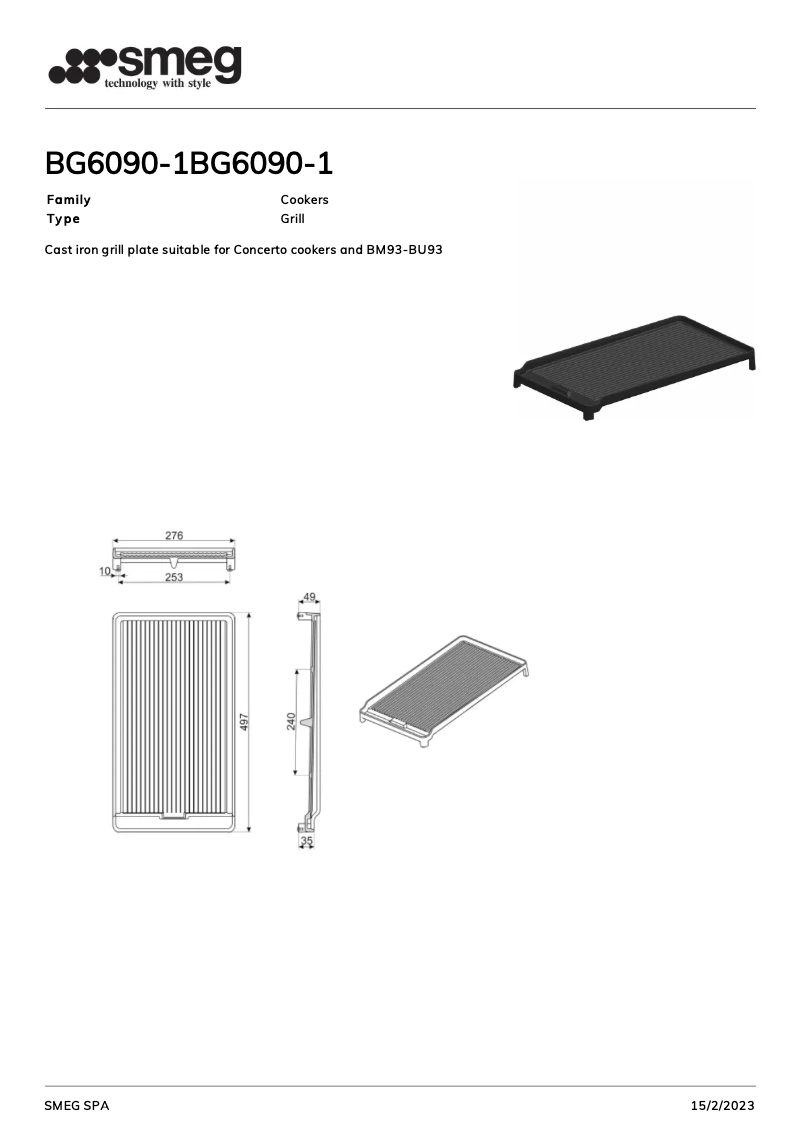 Image de la première page du manuel de l'appareil BG6090-1
