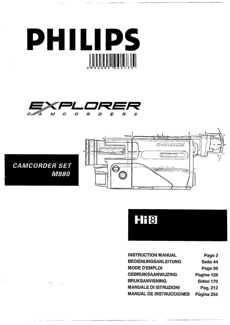 Page n°1 - Manuel utilisateur Philips M880