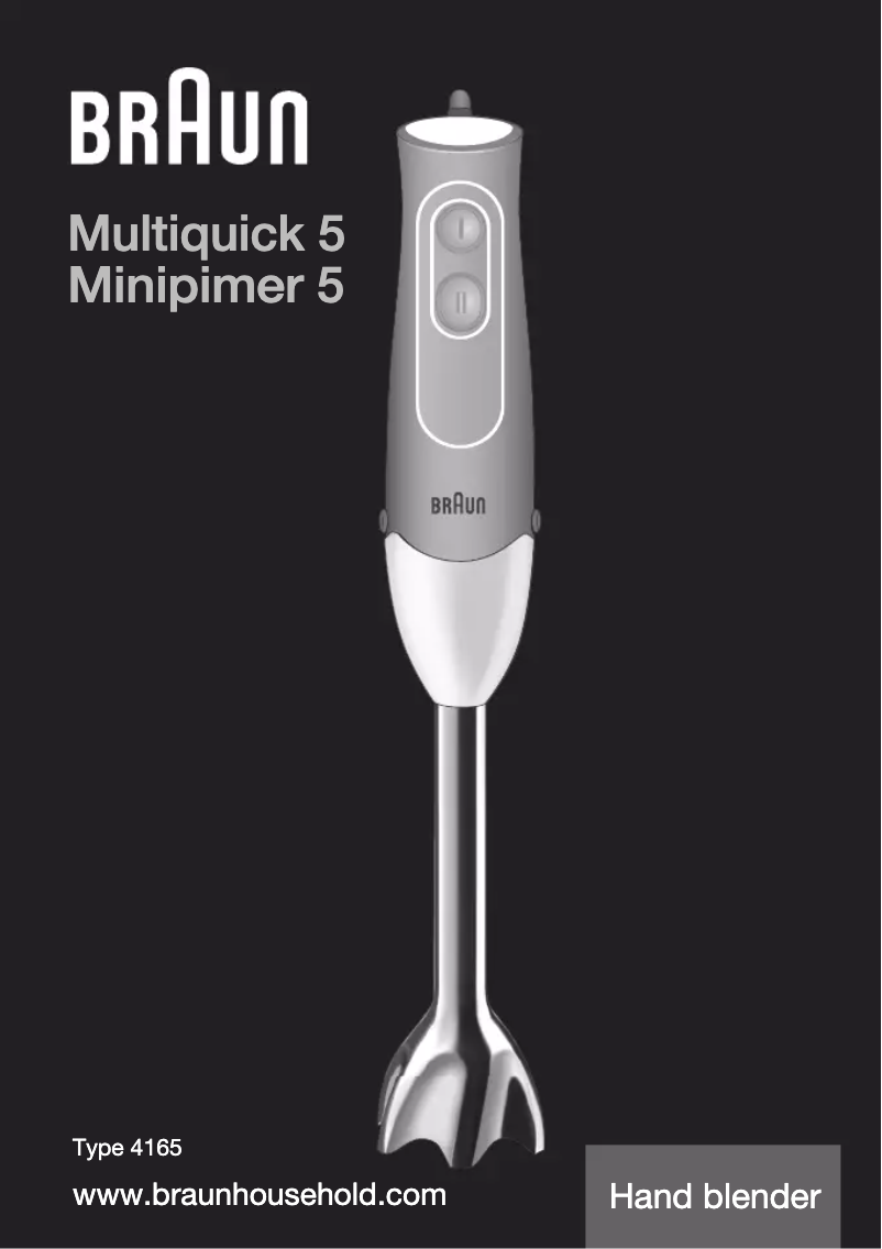 Page 1 de la notice Manuel utilisateur Braun Multiquick 5 MQ500 Soup