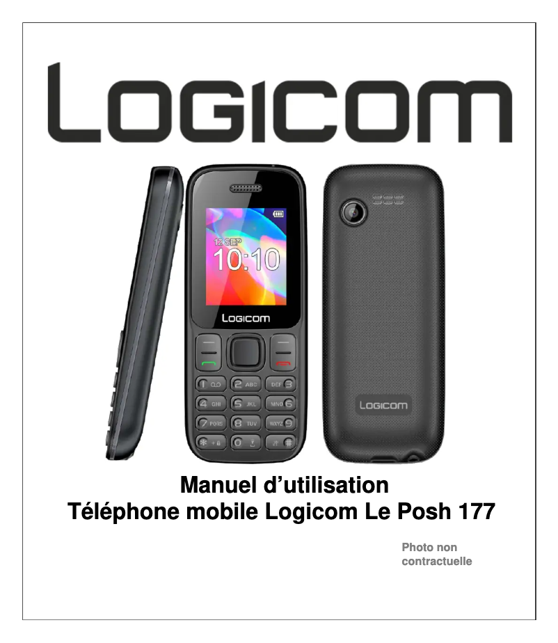 Page 1 de la notice Manuel utilisateur Logicom Le Posh 177