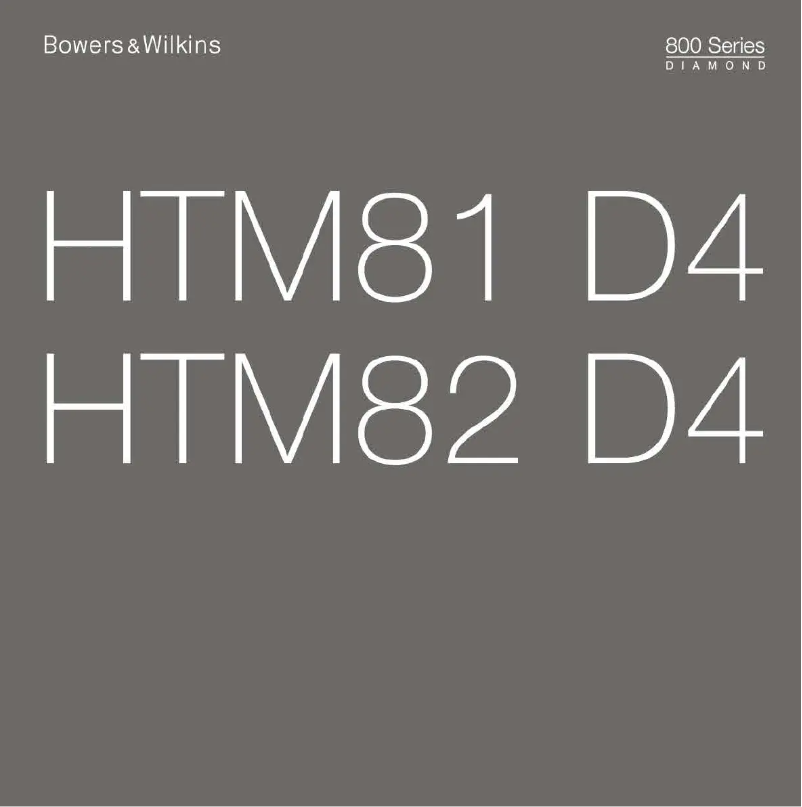 Image de la première page du manuel de l'appareil HTM82 D4