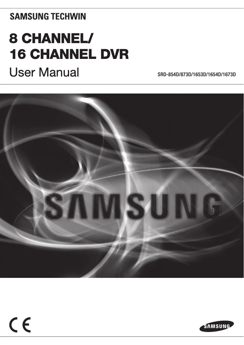 Page 1 de la notice Manuel utilisateur Samsung Techwin SRD-854D