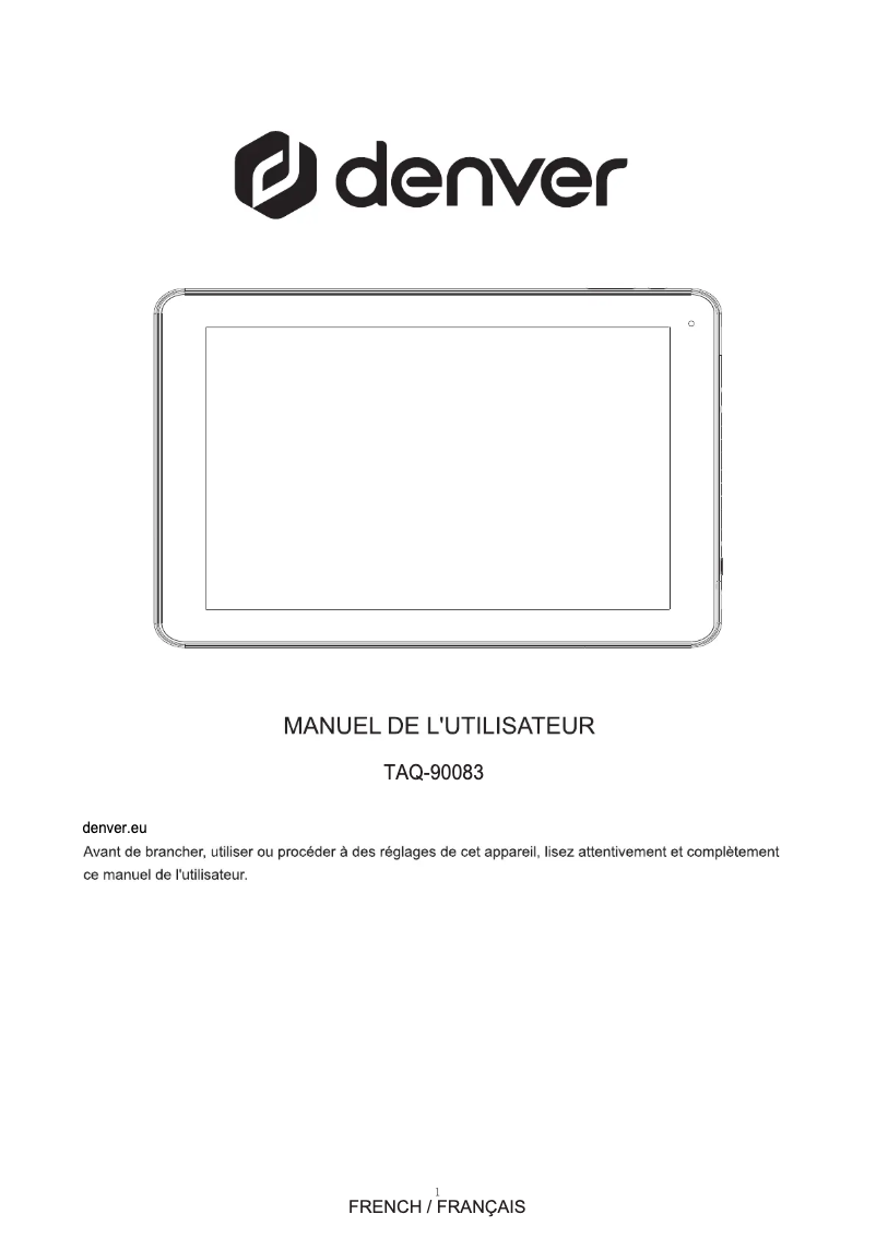Página 1 del manual Manual de usuario Denver TAQ-90083