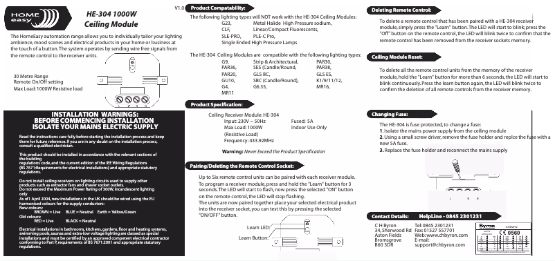 Image de la première page du manuel de l'appareil HE-304