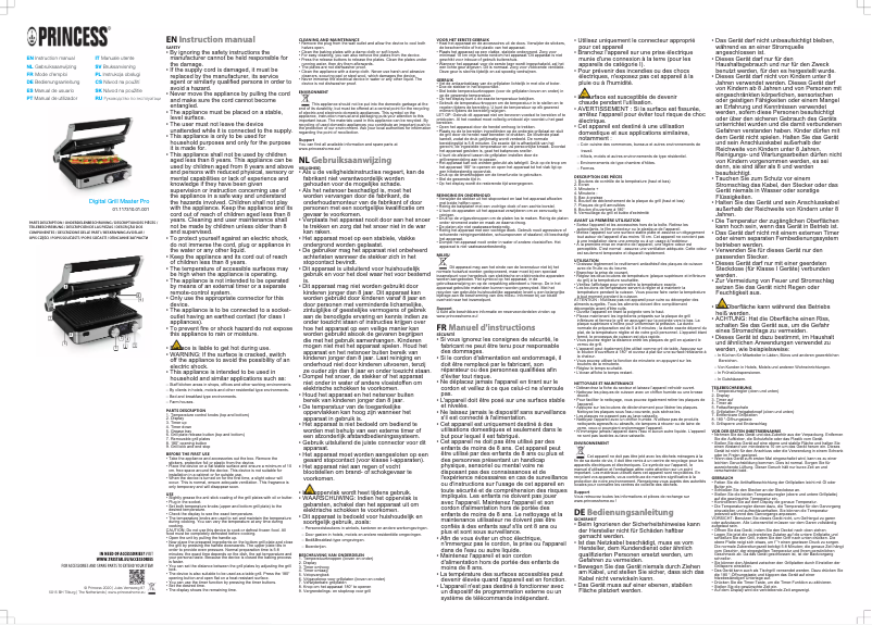 Image de la première page du manuel de l'appareil Digital Grill Master Pro 117310