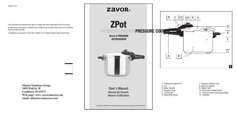 Image de la première page du manuel de l'appareil ZPot