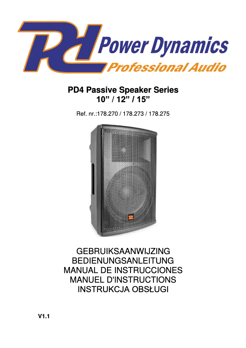 Image de la première page du manuel de l'appareil PD415P