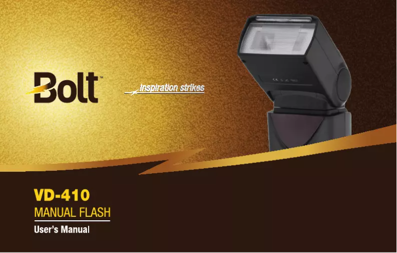 Page n°1 - Manuel utilisateur Bolt VD-410