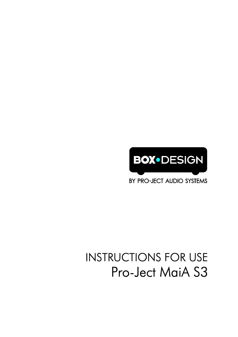Image de la première page du manuel de l'appareil MaiA S3