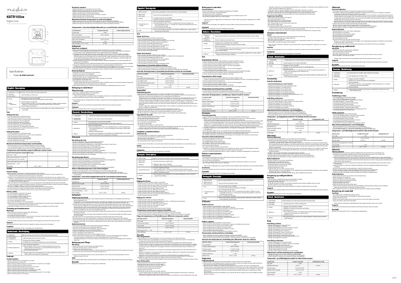 Page n°1 - Manuel utilisateur Nedis KATR105SI