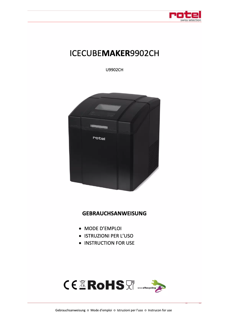 Page n°1 - Manuel utilisateur Rotel U9902CH