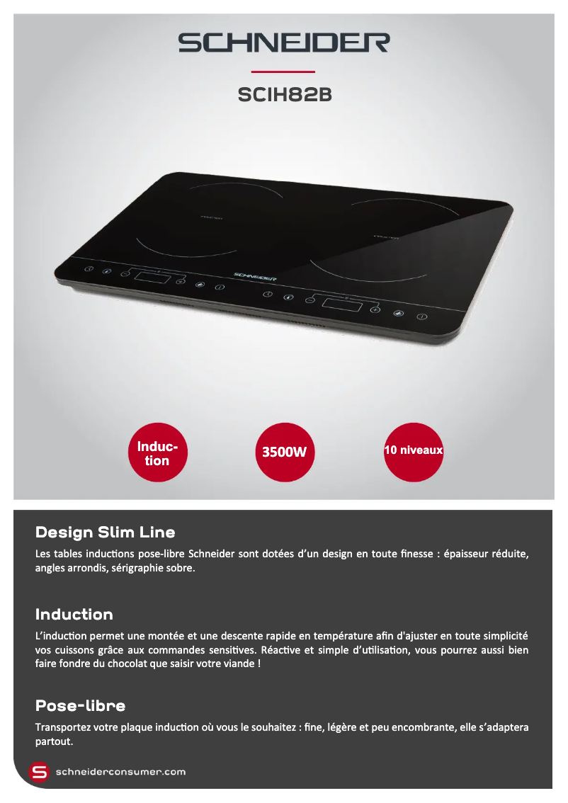 Página 1 del manual Ficha técnica Schneider SCIH82B