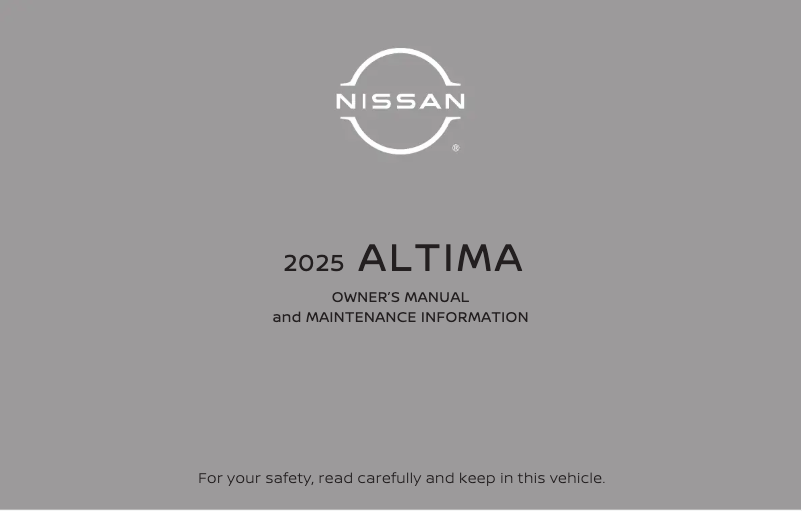 Image de la première page du manuel de l'appareil Altima (2025)