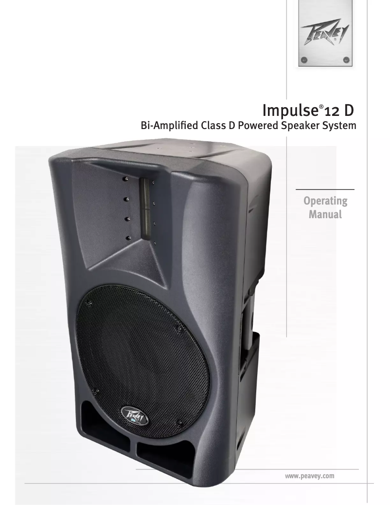 Page 1 de la notice Manuel utilisateur Peavey Impulse 12D