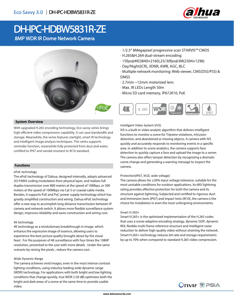 Image de la première page du manuel de l'appareil IPC-HDBW5831R-ZE