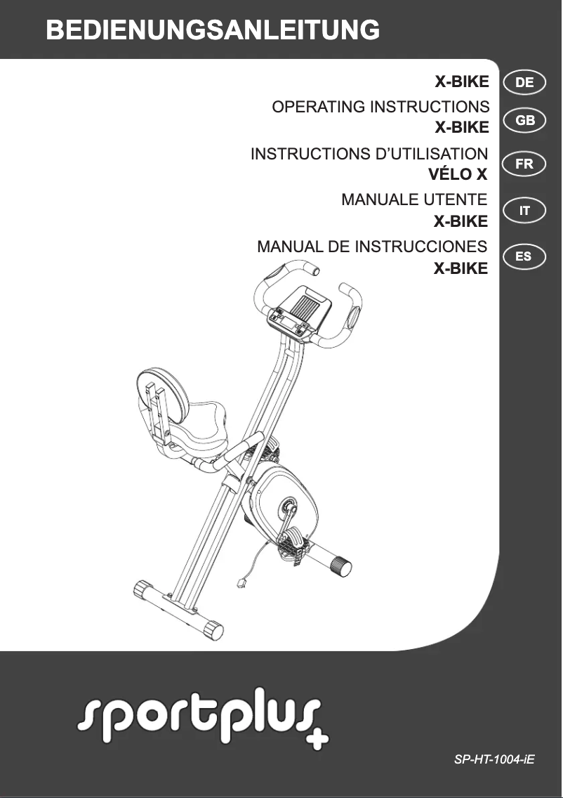 Image de la première page du manuel de l'appareil SP-HT-1004-iE