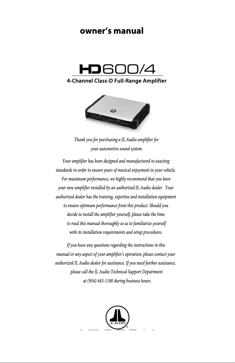 Image de la première page du manuel de l'appareil HD600/4