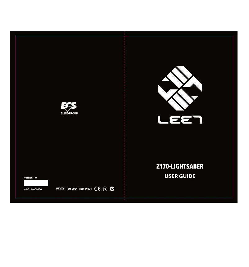 Page 1 de la notice Manuel utilisateur ECS Z170-LIGHTSABER