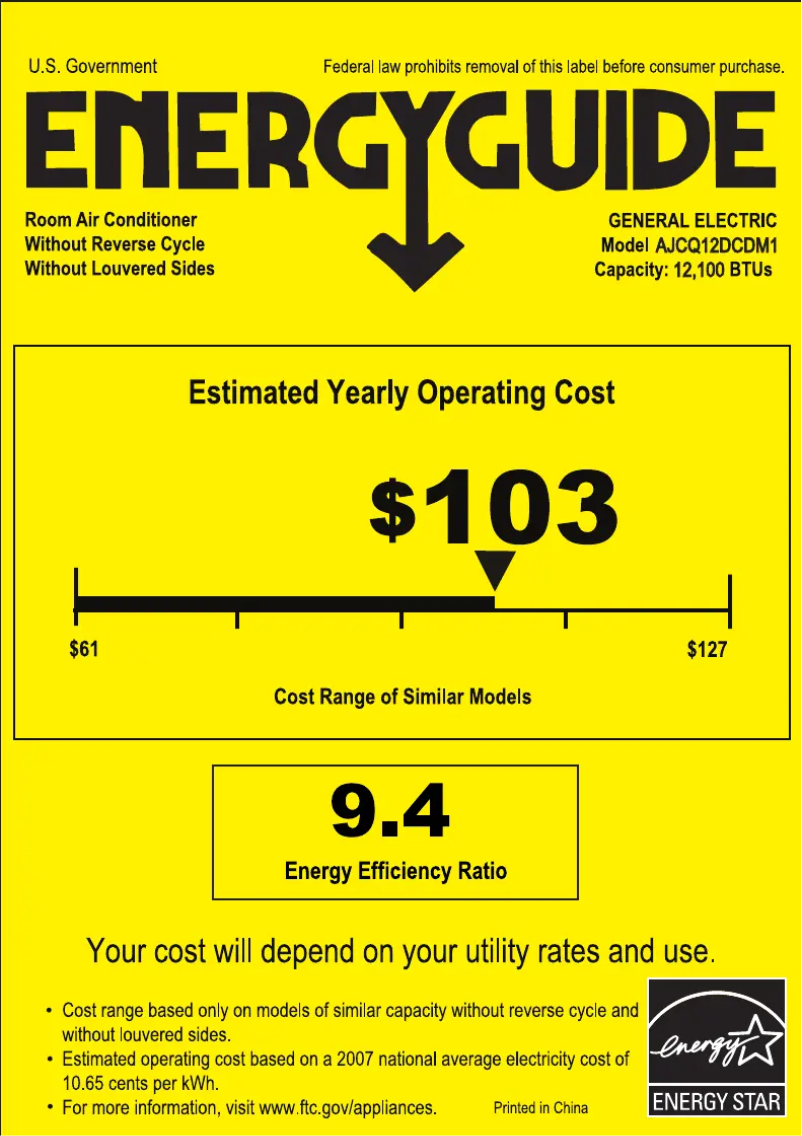 First page image of the manual for AJCQ12DCD