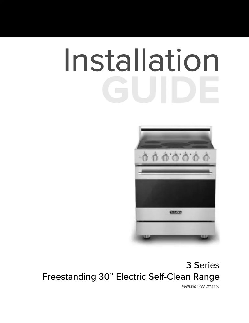 First page image of the manual for RVER33015BVC