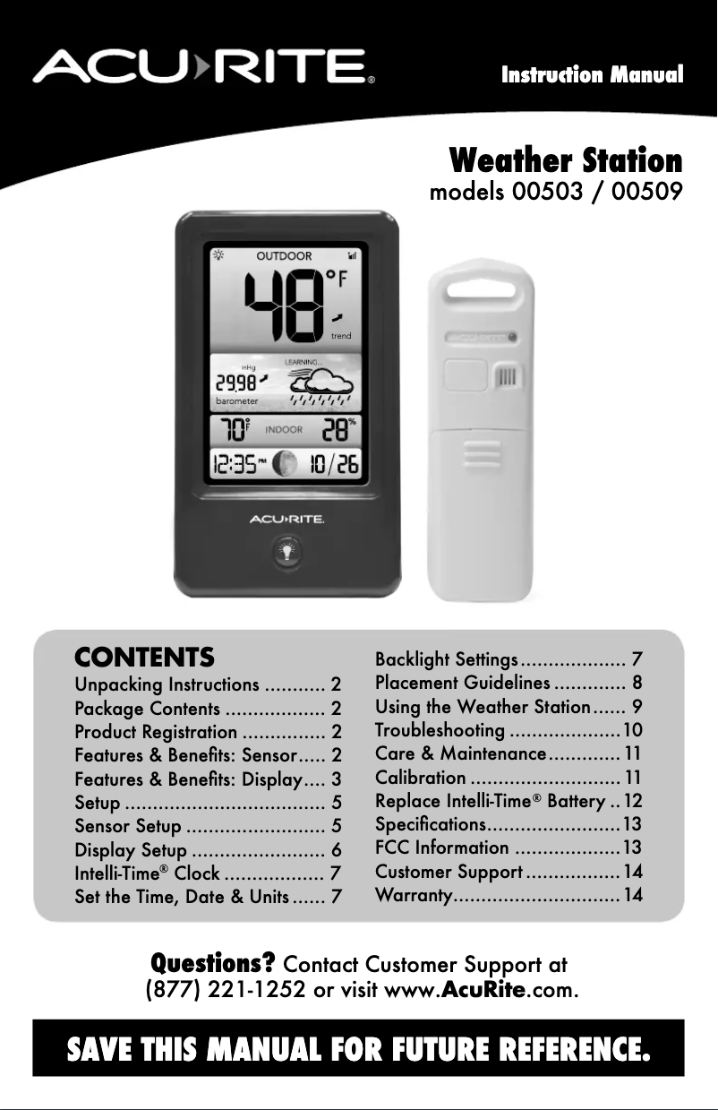 Image de la première page du manuel de l'appareil 00503