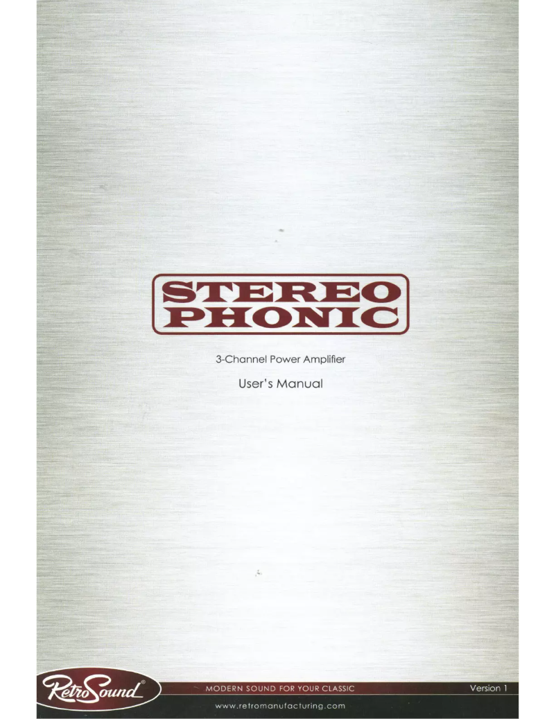 Page 1 de la notice Manuel utilisateur RetroSound Stereophonic
