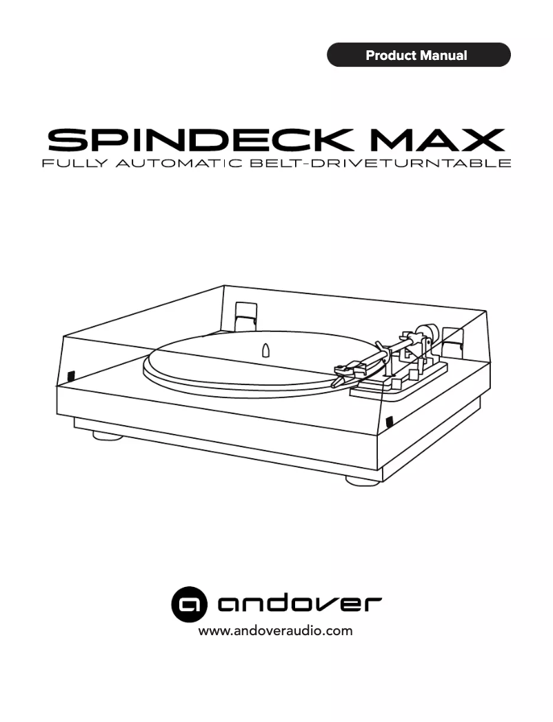 Image de la première page du manuel de l'appareil SpinDeck Max