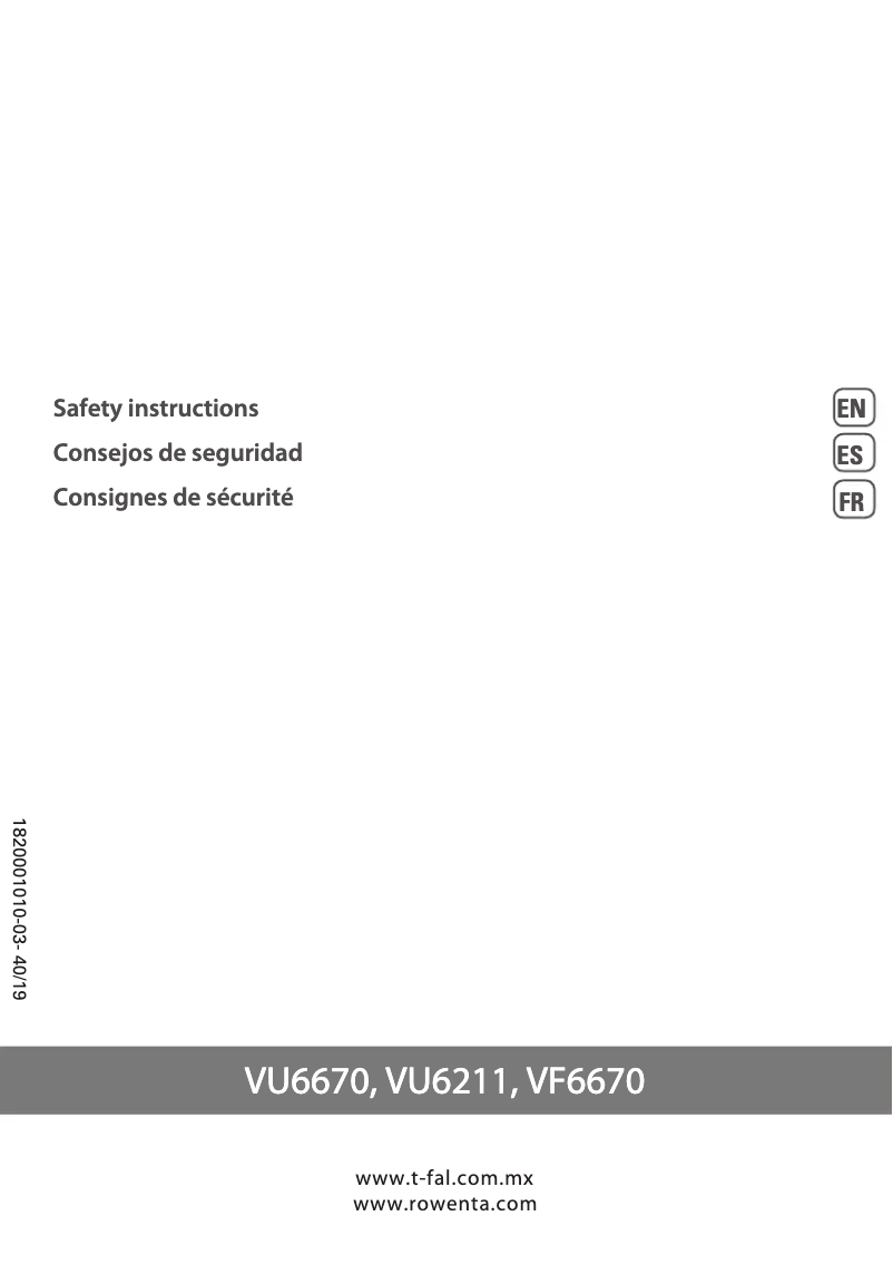 Image de la première page du manuel de l'appareil Fresh Compact  VU6211