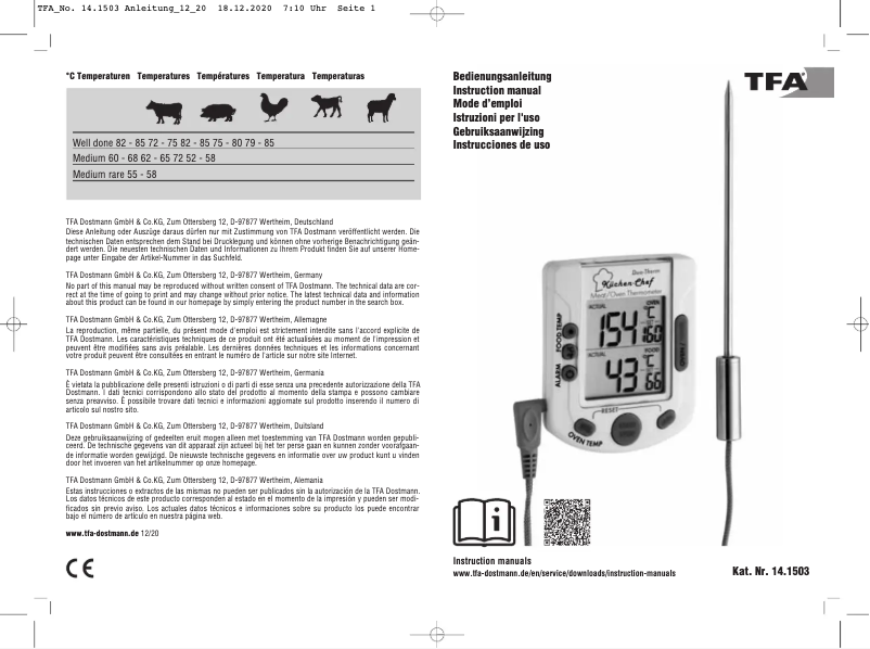 Image de la première page du manuel de l'appareil Küchen-Chef Duo-Therm 14.1503