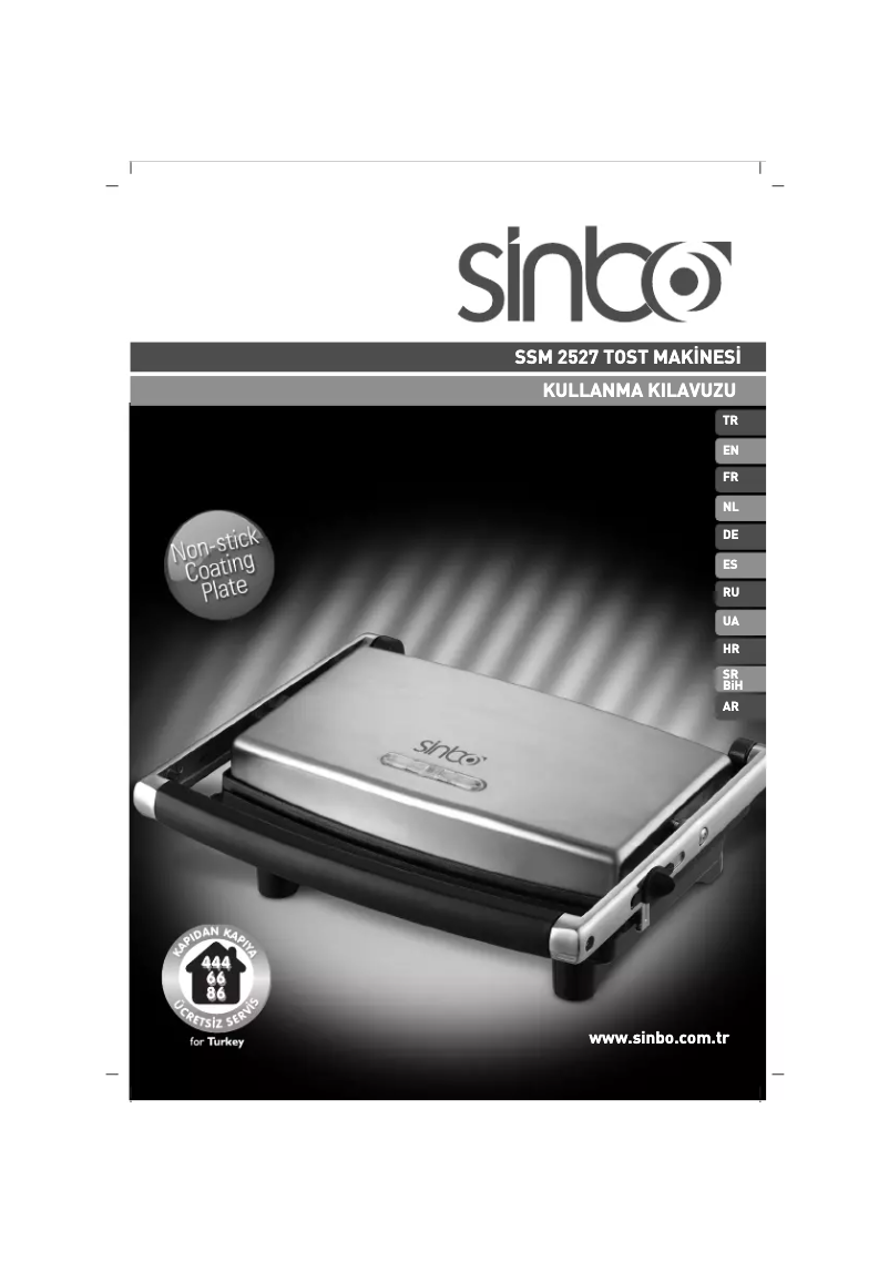 Page n°1 - Manuel utilisateur Sinbo SSM-2527