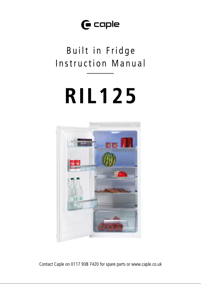 Page n°1 - Manuel utilisateur Caple RIL125