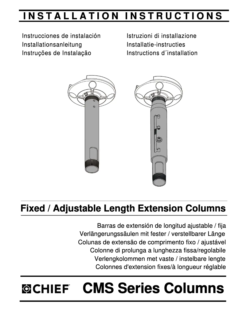 Page n°1 - Manuel utilisateur Chief CMS006009S
