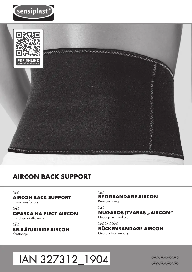 Page 1 de la notice Manuel utilisateur Sensiplast IAN 327312